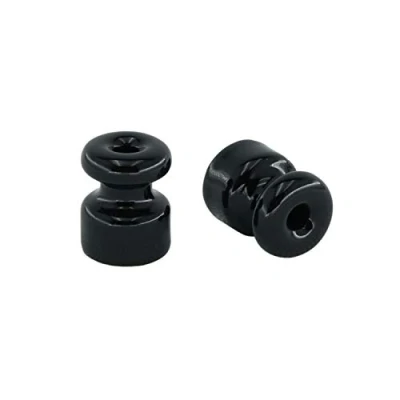 Afbeelding van Keramische isolatoren, voor gevlochten kabels, 18 mm diameter, zwart, 25 stuks