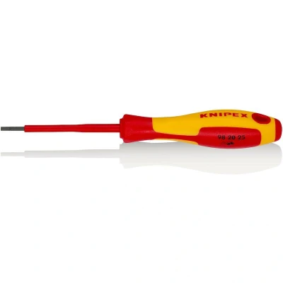 Image de KNIPEX 98 20 25 Tournevis pour vis à fente isolé plusieurs composants, testé VDE, bruni 177 mm