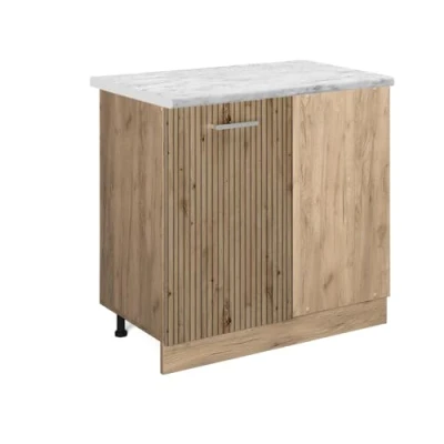 Afbeelding van Vicco Hoekkast R Line, Artisanaal eiken/Krachtige eik goud, 86 cm WB Marmer