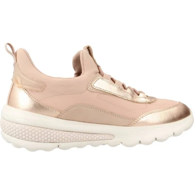 Afbeelding van Geox D Spherica Actif Sneakers laag, Dames, Maat: 37, Nude rose gold Leer en textiel