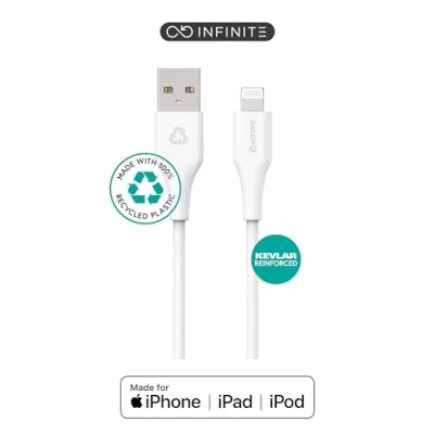 Afbeelding van eSTUFF ES601170 BULK Lightning kabel 1 m Wit