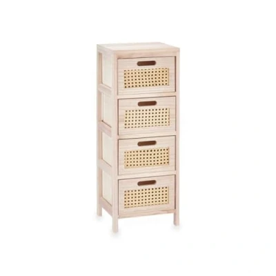 Afbeelding van Ladenkast GiftDecor Rattan Natuurlijk 27 x 73 25 cm 4 lades