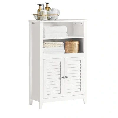 Afbeelding van SoBuy® BZR13 W Badkamerkast Dressoir Opbergkast Wit