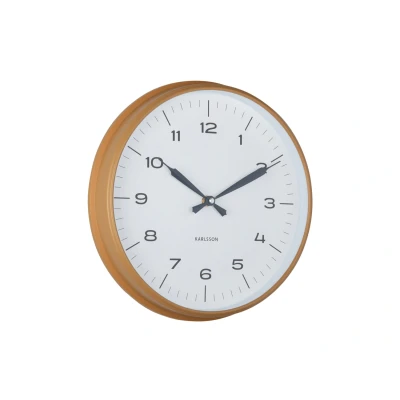 Afbeelding van Karlsson Wandklok Modern Factory Ochre yellow &amp; dark blue Ø30cm