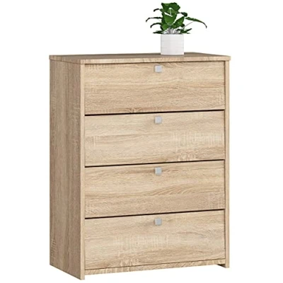 Afbeelding van Sonoma Eiken Schoenenkast met 4 Klapdeuren 60 cm Brede Opbergruimte