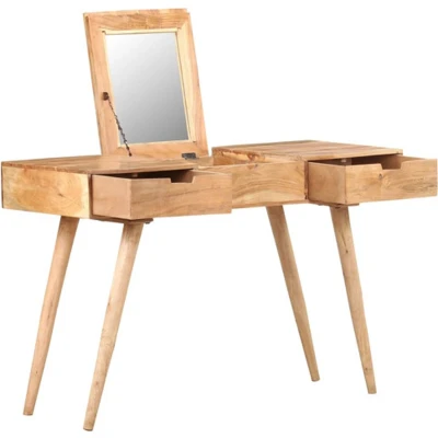 Afbeelding van Kaptafel Met Spiegel 112X45X76 Cm Massief Gerecycled Hout acaciahout