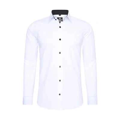 Afbeelding van Rusty Neal Heren Overhemden Overhemd Slim Fit Wit Maat XXL
