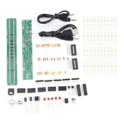 Afbeelding van audio spectrum Indicatorset, DC 3 V 12 5 mm rood/groen/blauw LED LM3914 DIY Electoronics niveau indicator kit solderen