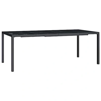 Afbeelding van Tuintafel 200x100x72 cm staal antracietkleurig