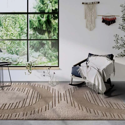 Afbeelding van Vloerkleed Bartoux 80x120cm Beige 123vloerkleed.nl is de online webshop voor vloerkleden en woonaccessoires.