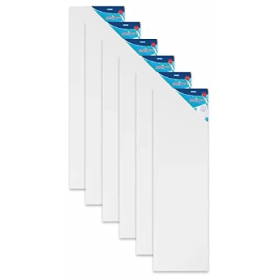 Afbeelding van Stylex 28635 P6 frame 30 x 100 cm met 100% katoenen canvas en primer, aan de achterkant geniet voor olieverf, acryl tempera, gouache