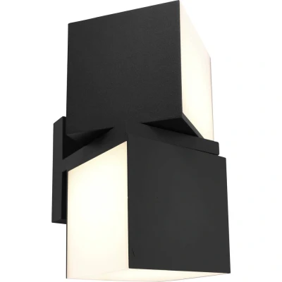 Afbeelding van Lutec CUBA 6939412011561 LED buitenlamp (wand) 23 W Zwart