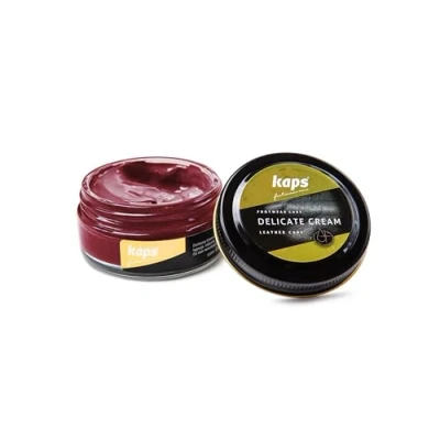Afbeelding van Kaps Schoencreme schoensmeer verzorgt het leer en geeft glans (112) Rood 50ml