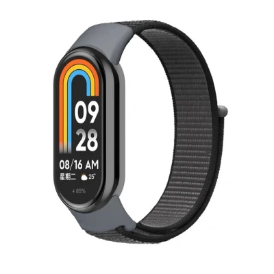 Afbeelding van Sport loop nylon bandje Donkergrijs Xiaomi Smart band 8