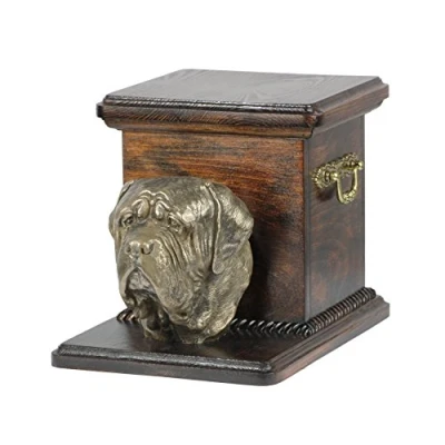 Afbeelding van Engelse Mastiff urn hond met beeldje elegante voor hondenas