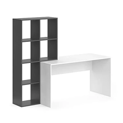 Afbeelding van Vicco Bureau Mara, Wit/Antraciet, 166.8 x 59 cm