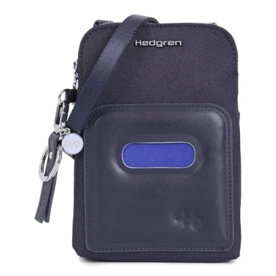 Afbeelding van Hedgren Schoudertas mobiele telefoon Hfika Fika Cortado RFID Phone Bag Peacoat Blue Donkerblauw