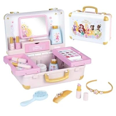 Image de Disney Princesse Valise Beauté Facile à transporter 13 Accessoires Inclus : Coiffure, Onglerie, Maquillage