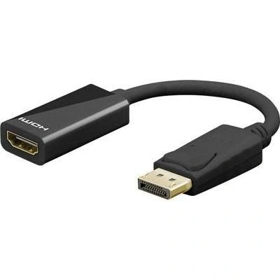 Image de Adaptateur hdmi, displayport goobay 67881 [1x connecteur mâle &gt; 1x hdmi femelle] 0.20 m noir contacts dorés