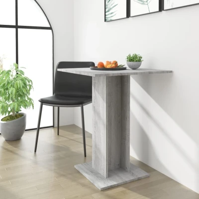 Afbeelding van Bistrotafel 60x60x75 cm bewerkt hout grijs sonoma eikenkleurig