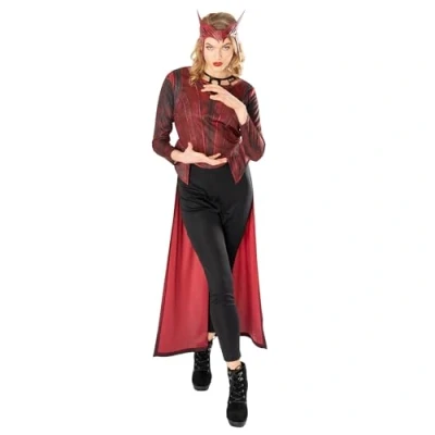 Afbeelding van Rubies Officieel Marvel Dr Strange in the Multiverse of Madness Scarlett Witch Deluxe kostuum voor dames, volwassenen, maat S