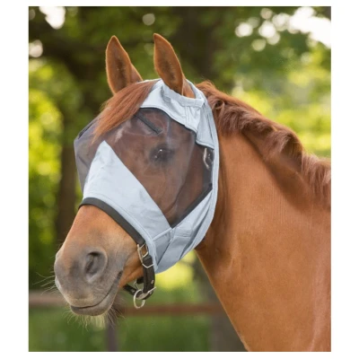 Afbeelding van Waldhausen Vliegenmasker Zonder Oren Zilvergrijs Anti insect Pony
