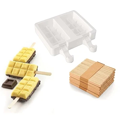 Afbeelding van Silikomart 25.322.87.0063 set GEL02 vormen in tabletvorm, siliconen, wit