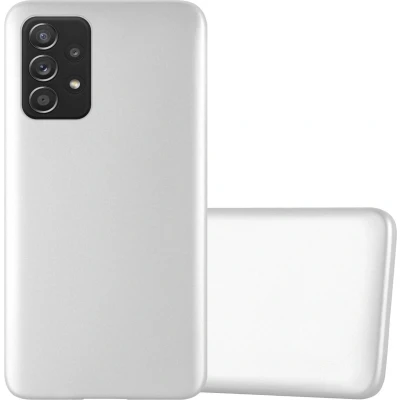 Afbeelding van Cadorabo Hoesje geschikt voor Samsung Galaxy A52 (4G / 5G) A52s in METALLIC ZILVER Beschermhoes gemaakt van flexibel TPU silicone Case Cover