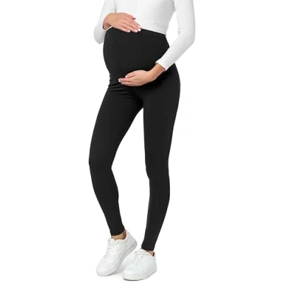 Afbeelding van BE Mammy BE20 230 LE Dames Zwangerschapsleggings Lang Katoen Elasthan Yogabroek Zwart 3XL