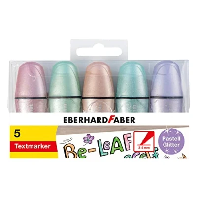 Afbeelding van Markeerstift mini glitter pastel etui 5st.