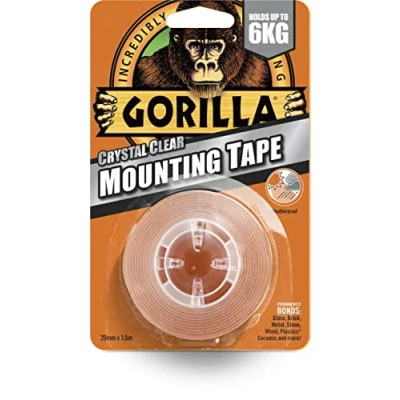 Afbeelding van Gorilla Dubbelzijdig plakband, transparant, 1,5 m