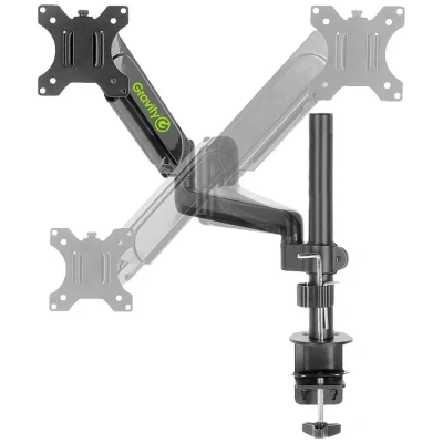 Afbeelding van Gravity SA 6131 B Monitor tafelbeugel 1 voudig 33,0 cm (13) 68,6 (27) Zwart Zwenkbaar, In hoogte verstelbaar, Draaibaar