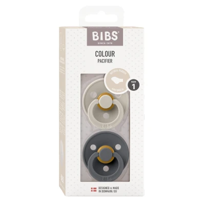Afbeelding van BIBS Colour Fopspeen Anatomisch Stage 1 Sand/Iron Duopack