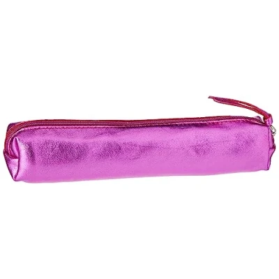 Image de Clairefontaine 400008C Petite Trousse Slim Cuirisé 4x2,5x19,5 cm en Véritable Cuir, Framboise