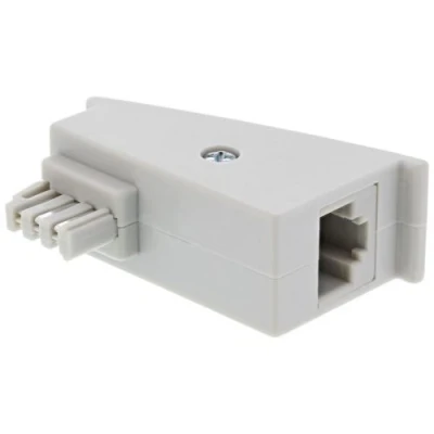 Image de Adaptateur DSL InLine® TAE F, fiche F à une prise RJ45, 8P2C pour Fitzbox, gris