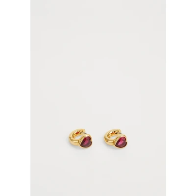 Afbeelding van kate spade new york KEEP Sparkling Huggie Oorbellen ruby/goldcoloured, Dames, Maat: One Size, Ruby/gold coloured