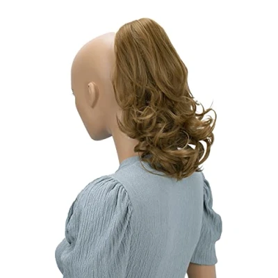 Afbeelding van PrettyShop H137 haarverlenging, gevlochten, 30 cm, golvend, donkerblond