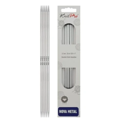 Afbeelding van KnitPro Nova Metaal sokkennaalden 20cm 3.50mm 3st