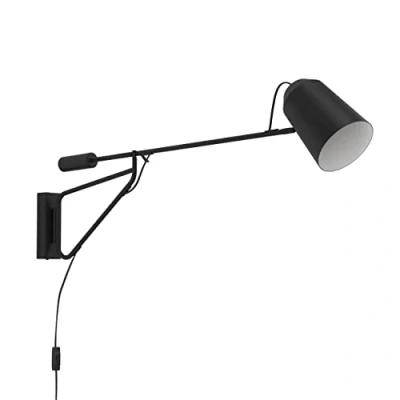 Afbeelding van EGLO Loreto 1 Wandlamp E27 35 cm Zwart/Wit