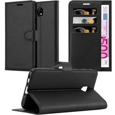 Afbeelding van Cadorabo Hoesje geschikt voor Samsung Galaxy J5 2017 in PHANTOM ZWART Beschermhoes met magnetische sluiting, standfunctie en kaartvakje Book Case Cover Etui