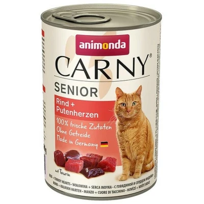 Afbeelding van Animonda Carny Senior Rundvlees en kalkoenharten 400 g
