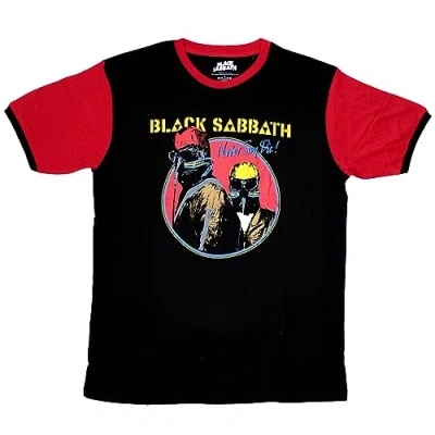 Afbeelding van Black Sabbath Never Say Die Heren T shirt S Zwart/Rood