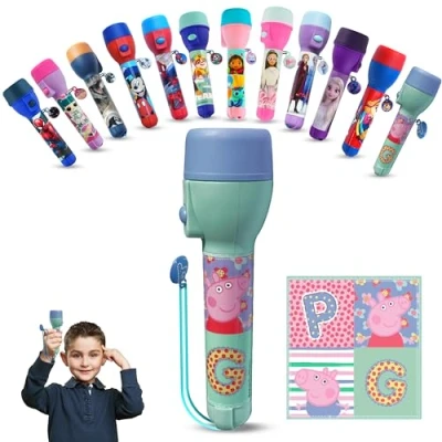 Afbeelding van SRV Hub Peppa PlG Grote superheldere led zaklamp voor kinderen, cadeau Kerstmis, verjaardag en Thanksgiving, kunststof speelgoed kinderen vanaf 3 jaar, maat 16 cm