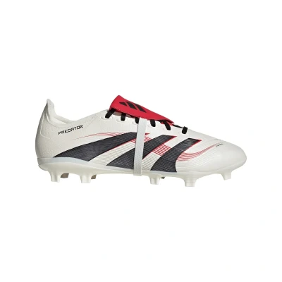 Afbeelding van adidas Performance Predator League FOLD OVER Tongue FG/MG Voetbalschoenen met kunststof noppen offwhite/core black/pure ruby, Heren, Maat: 46 2/3