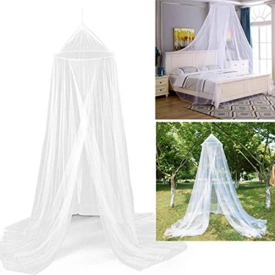 Image de Moustiquaire Filet Ronde, Baldaquin Anti insectes, Auvent de lit insectes Protection Rideaux D&#039;installation Rapide Facile pour bébé, Enfants, Voile Universelle, 0.6x2.5x12M