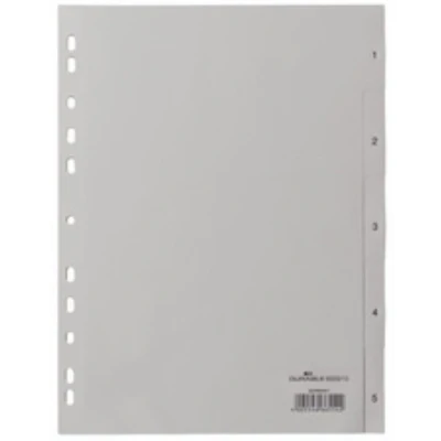 Afbeelding van Durable 6505 Register DIN A4 1 5 Polypropyleen Grijs tabbladen Bedrukte tabs 650510