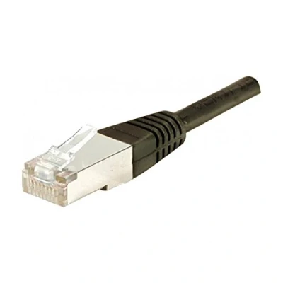 Afbeelding van Exertis Connect Patchkabel F/UTP, CAT.5e, zwart, 0,5 m met bijzonder smalle knikbeveiliging (F/UTP, CAT5e, 0.50 m), Netwerkkabel