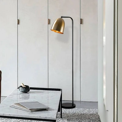 Afbeelding van Vloerlamp Tattoo 4091 goud antiek/zwart, metaal hoogte 120 cm