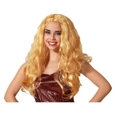 Afbeelding van Atosa Verkleedpruik Dames Fantasia blond lang golvend haar Beroemdheid Seventies/Eighties/Prinses/Filmster carnaval