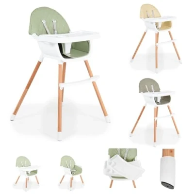 Afbeelding van Cangaroo Gelato Green 2 in 1 Houten Kinderstoel